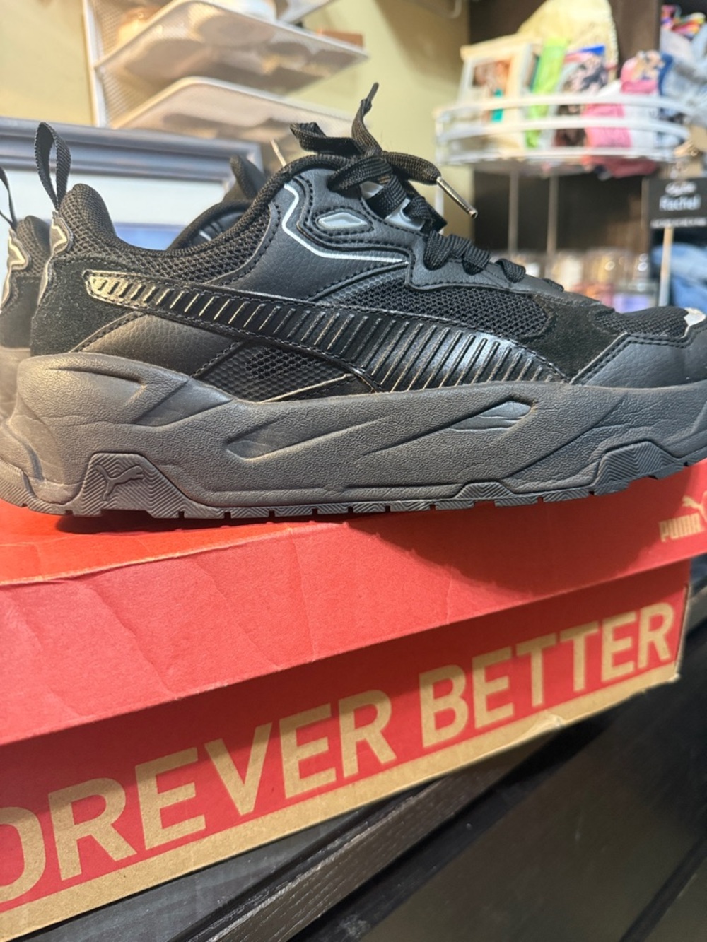 Puma Black Low-Top Chunky Sneakers
